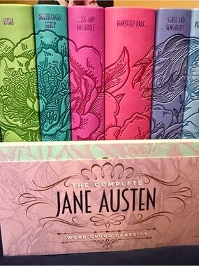 The Complete Jane Austen Box Set - Colorful Floral Faux-Leather Covers